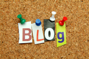 Image of blog on noticeboard